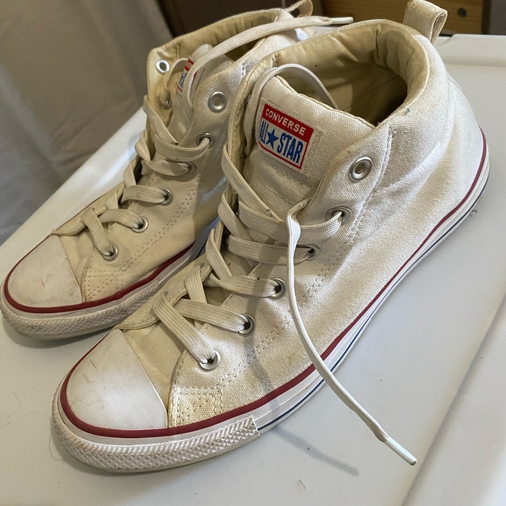 Converse Kids High-Top Sneakers - Cream